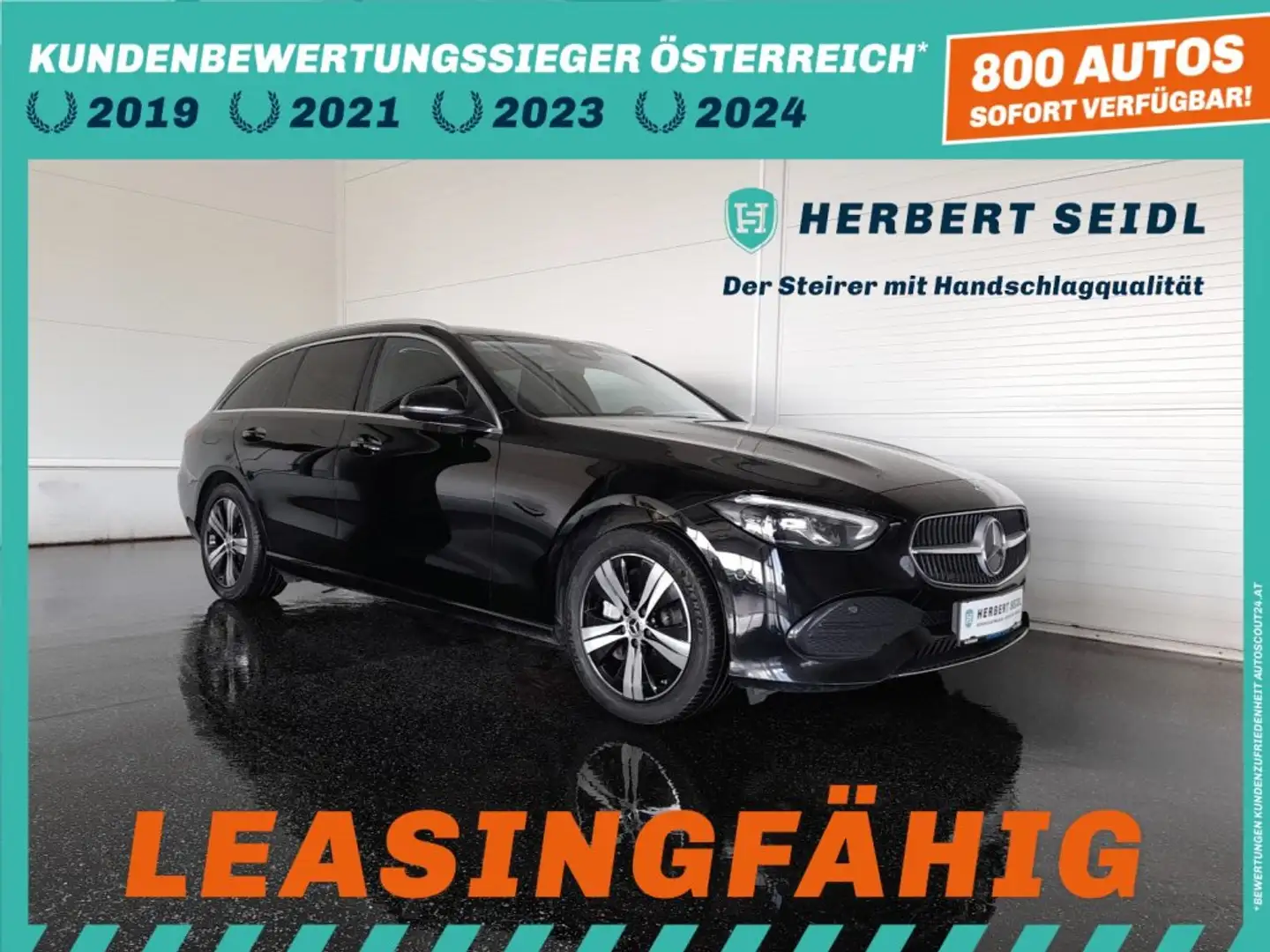 Mercedes-Benz C 300 e T PHEV 25,4 kWh Aut *VOLL LED / NAVI / VIRTUELL / TEILLEDER-SPORTSITZE / KAMERA* Schwarz - 1
