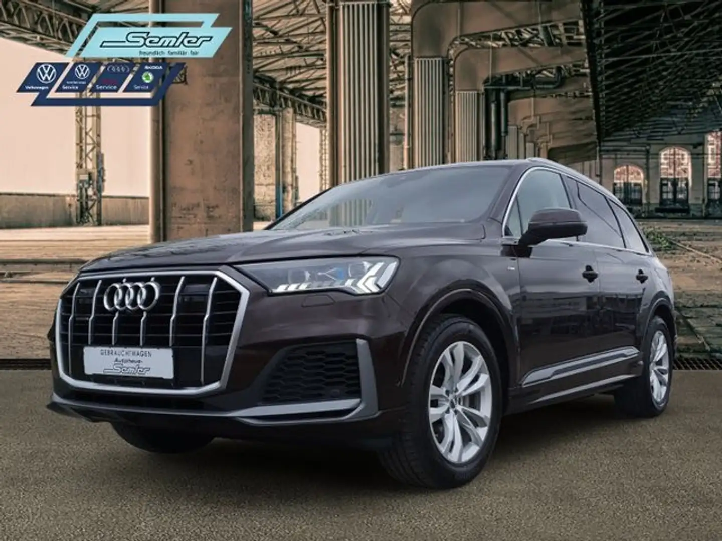 Audi Q7 S-Line 50 TDI quatt STNDHZ PANO LASER B&O AHK Brun - 2
