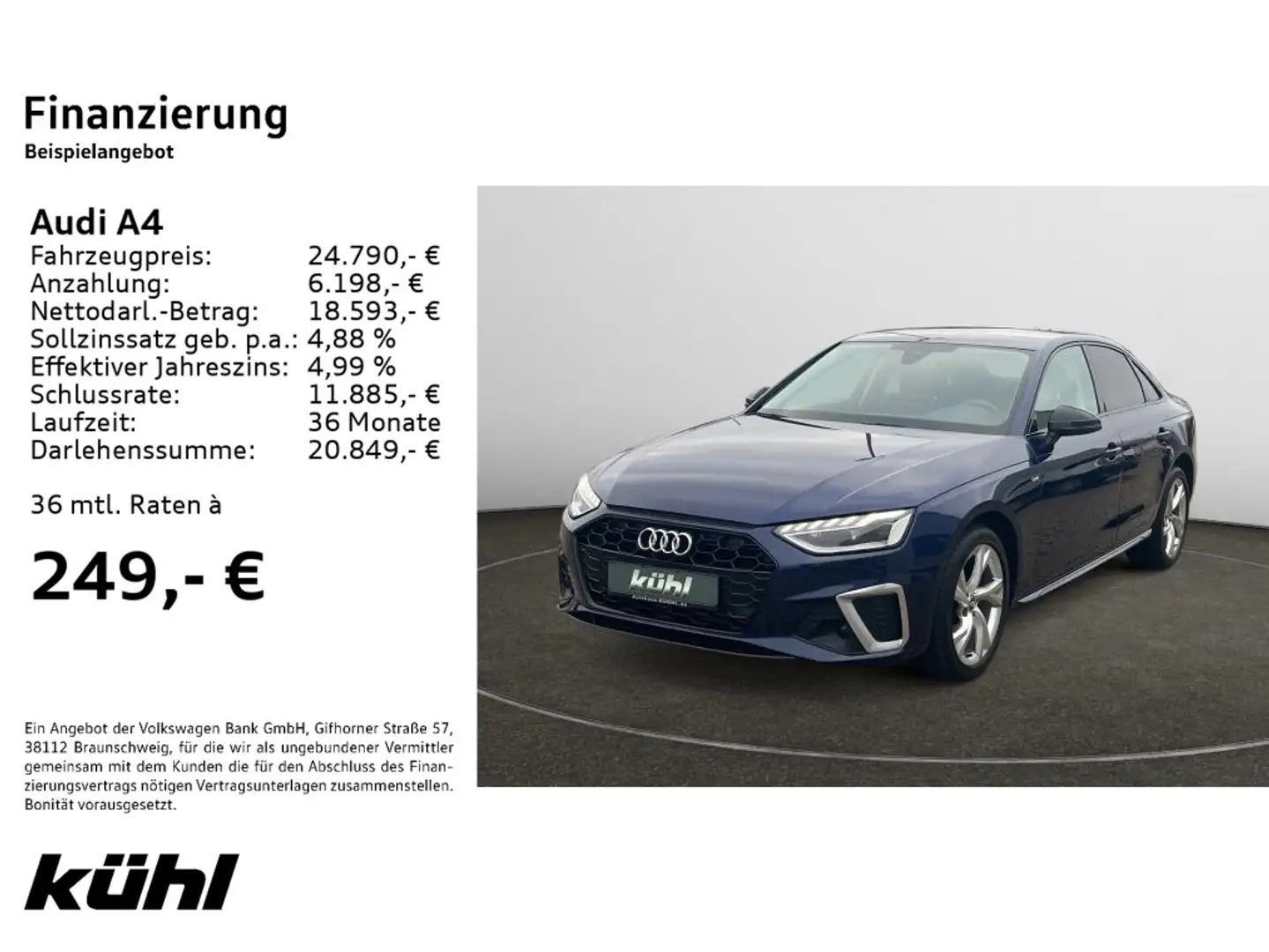 Audi A4 35 TFSI S tronic S line Navi,LED,Optik Paket Azul - 2