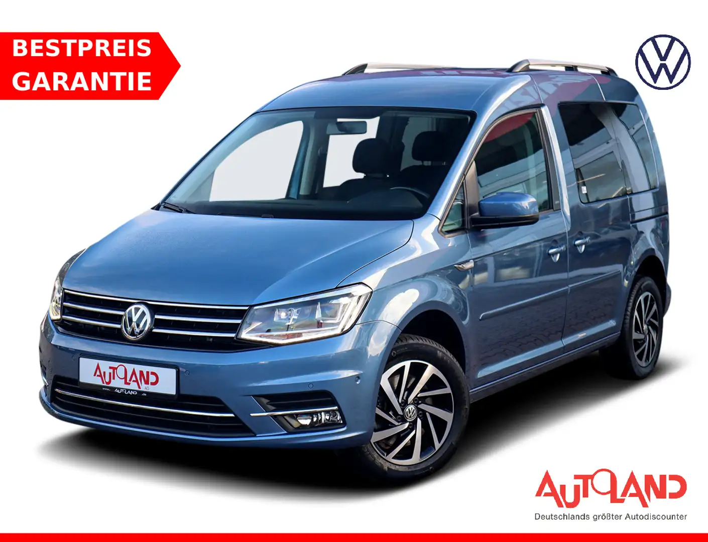 Volkswagen Caddy 1.4 TSI Trendline Bi-Xenon Navi ACC AHK Bleu - 1