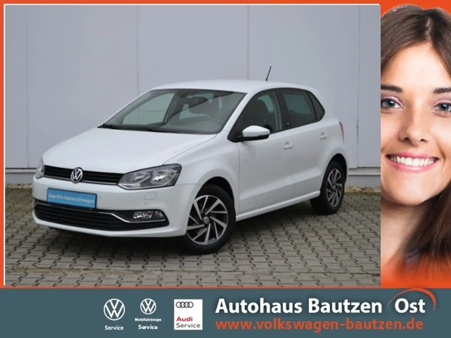 Volkswagen Polo 1.0 BMT Sound PDC/SHZ/CLIMATRONIC/GRA/15-ZOLL/COM Weiß - 1