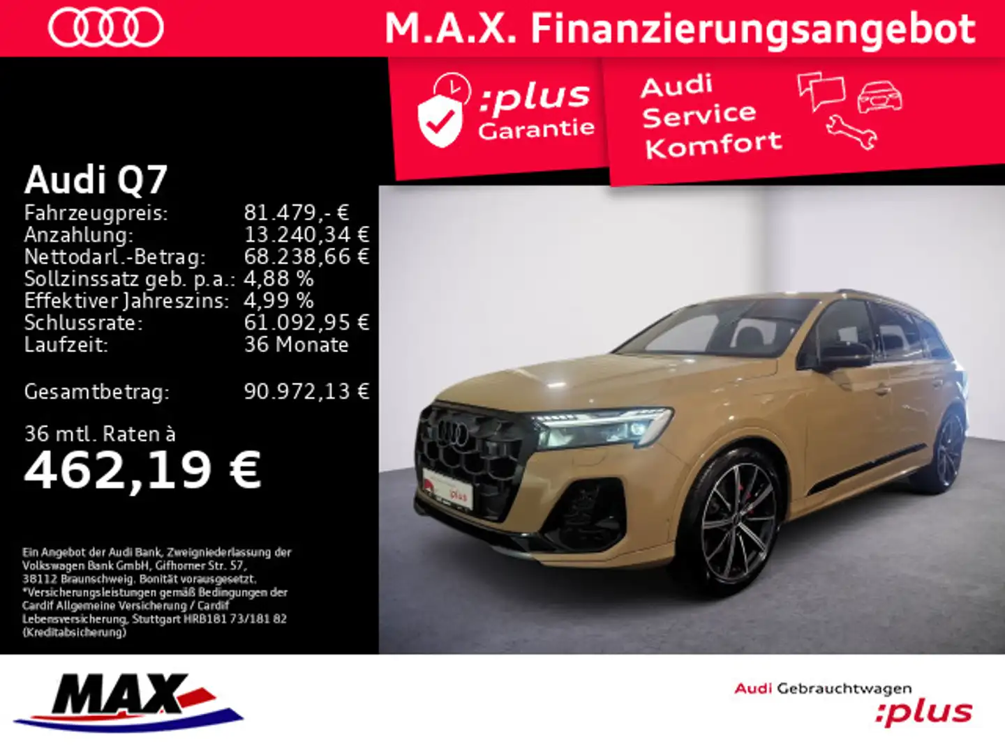 Audi Q7 50 TDI QUATTRO S LINE 7-SITZE +HD-MATRIX+AHK+ Gold - 1