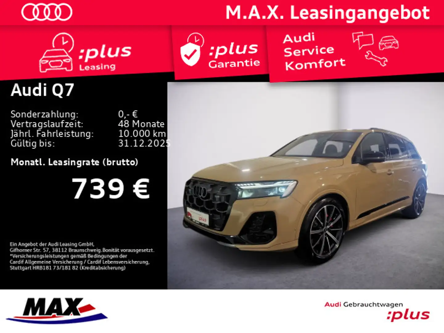 Audi Q7 50 TDI QUATTRO S LINE 7-SITZE +HD-MATRIX+AHK+ Gold - 1