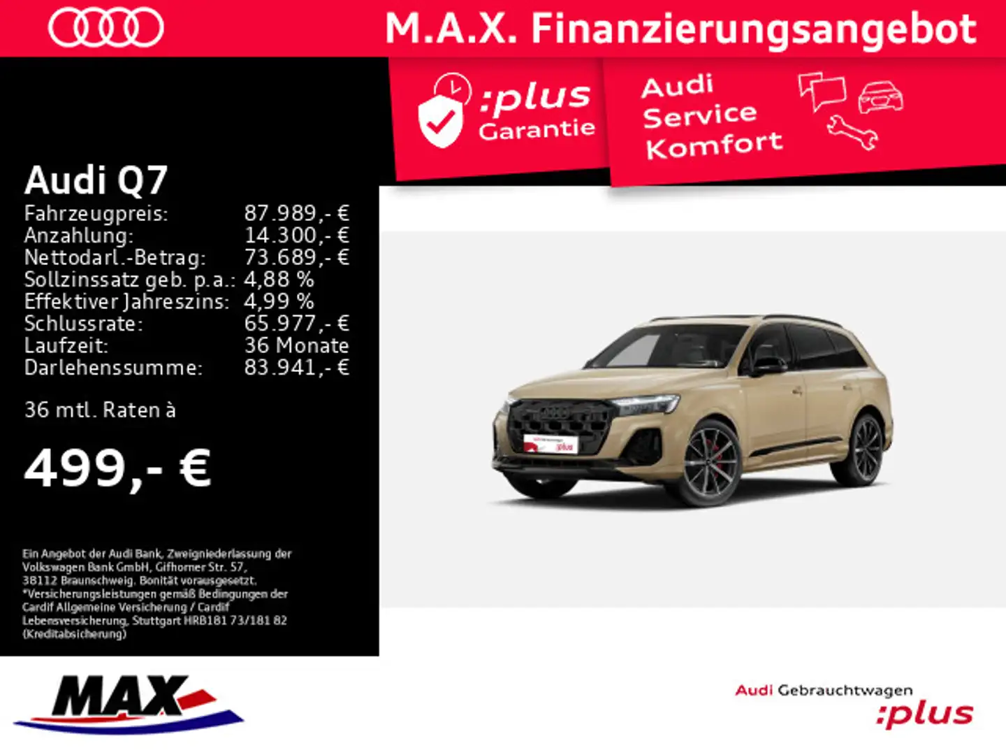 Audi Q7 50 TDI QUATTRO S LINE 7-SITZE +HD-MATRIX+AHK+ Gold - 1