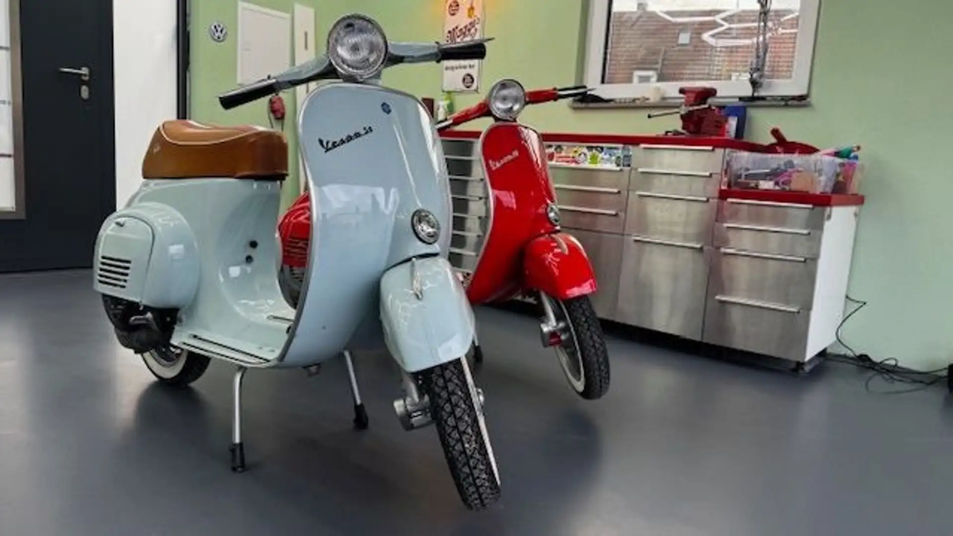 Vespa V 50 N 1969 Rundlicht Neu! Top ! Rot - 1