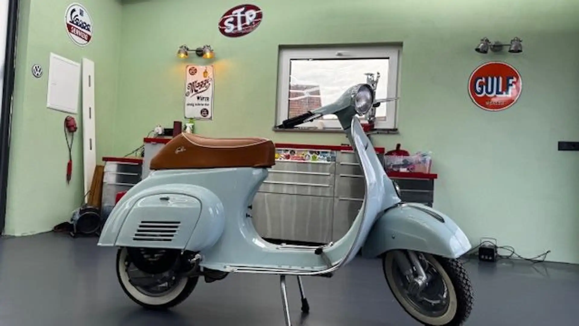 Vespa V 50 N 1969 Rundlicht Neu! Top ! Rot - 2