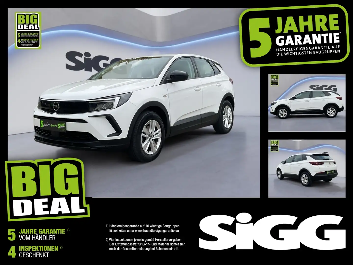 Opel Grandland 1.2 Turbo Kamera Parkpilot DAB+ Weiß - 1