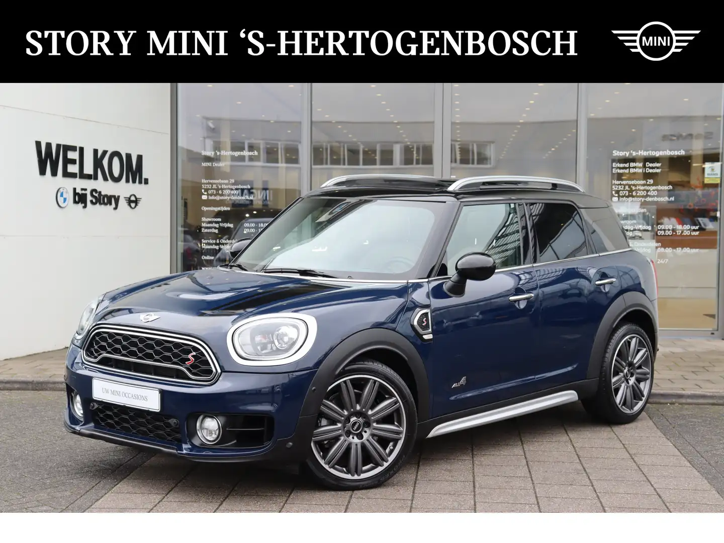 MINI Cooper S Countryman ALL4 Chili Automaat / Panoramadak / Achteruitrijca Blauw - 1