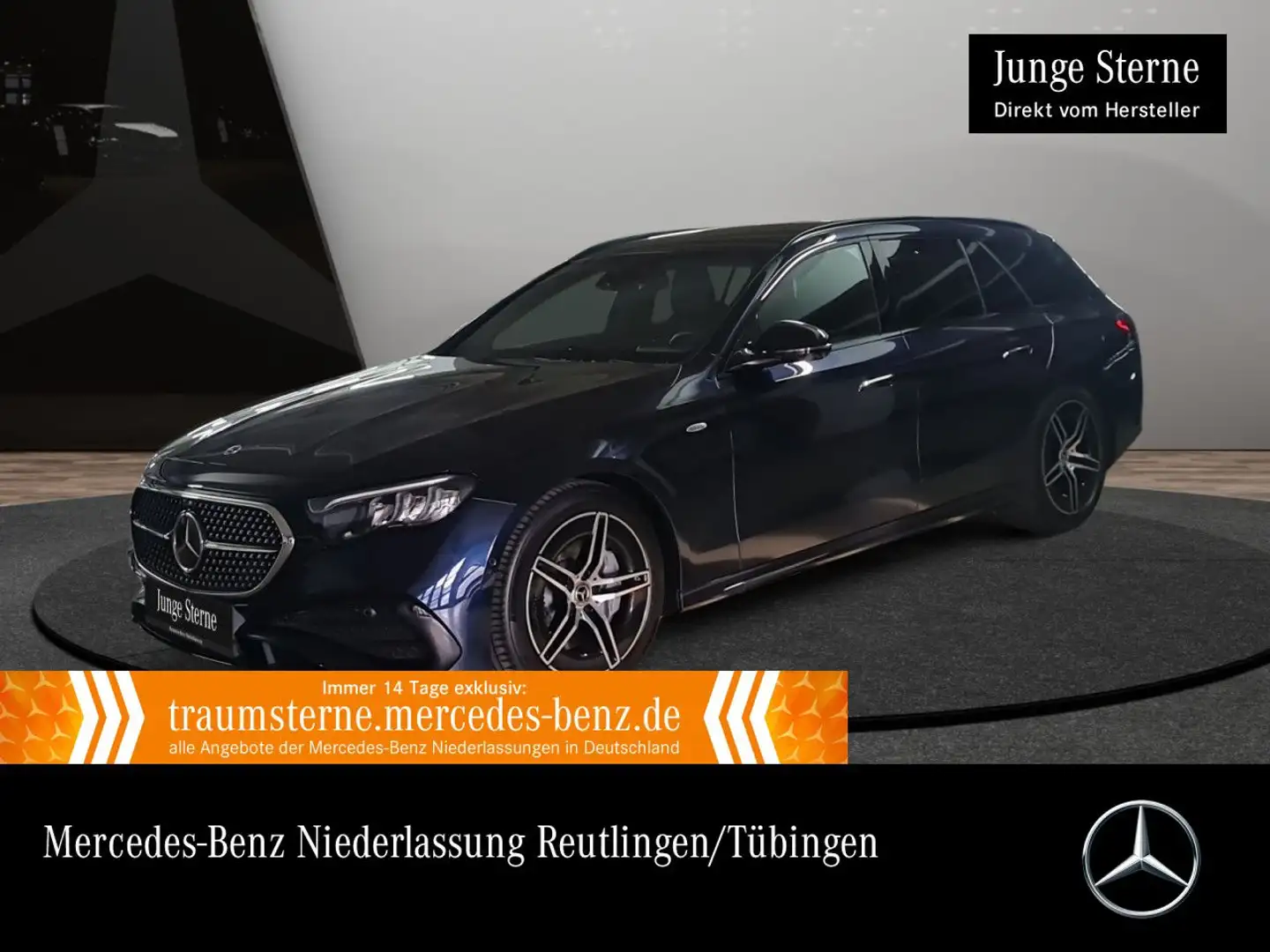 Mercedes-Benz E 300 de T 4M Hybrid AMG Fahrass 360° Pano Distr. Blau - 1