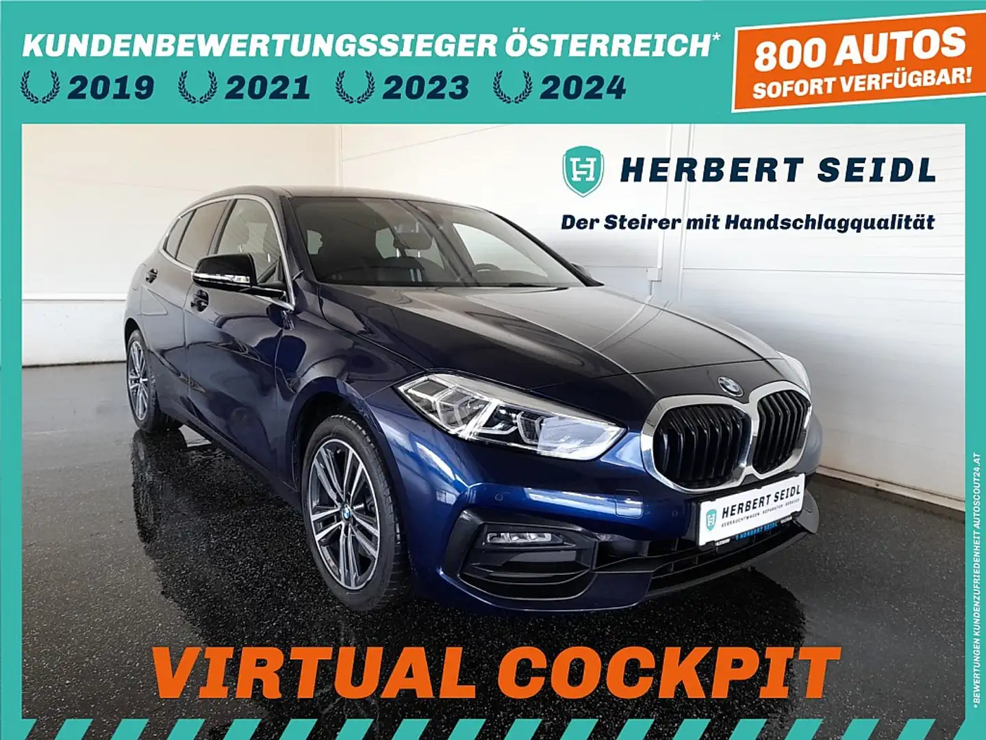 BMW 118 d SPORTLINE *VIRTUELL / LED & FERNLICHTASSISTEN... Blau - 1