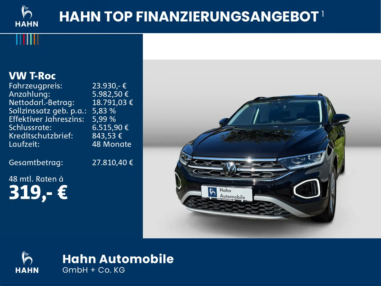 Volkswagen T-Roc 2.0TDI Style CAM IQ.Light Climatr Navi DAB Noir - 2