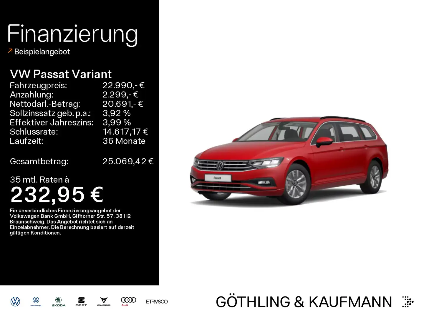 Volkswagen Passat Variant Business 2.0 TDI DSG*NAVI*AHK*KAM Rot - 1