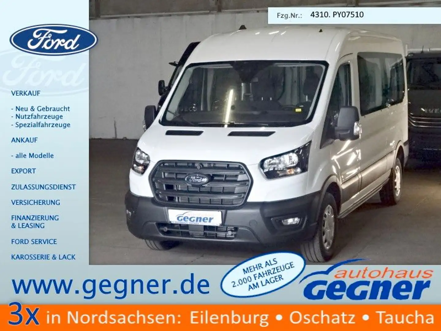 Ford Transit 350L3H2 Trend WinterPaket GRA Klima DAB Белый - 1