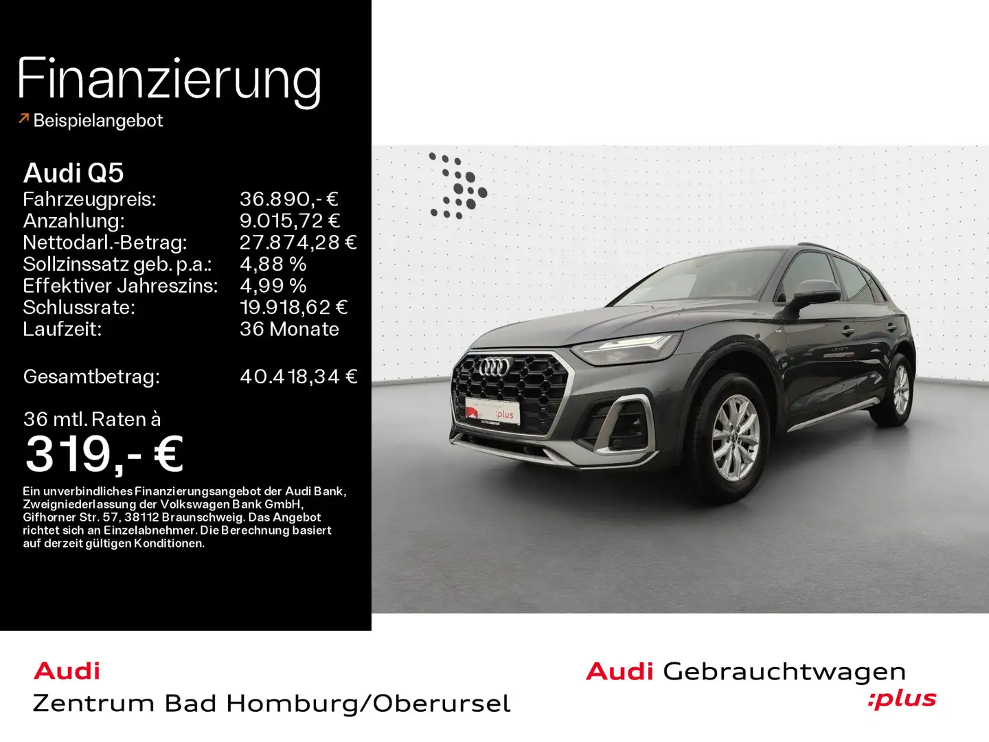 Audi Q5 40 TDI quattro S line*Navi*LED*Alu*PDC*Virtua Grau - 1