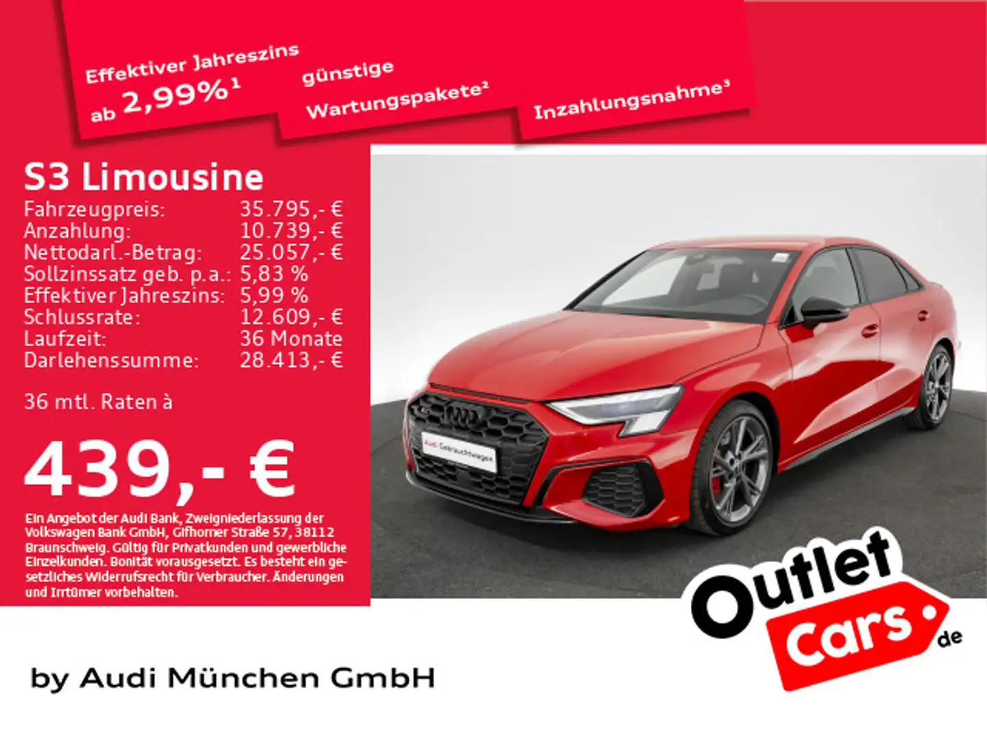 Audi S3 TFSI S tronic Matrix/Navi+/Kamera Roşu - 1