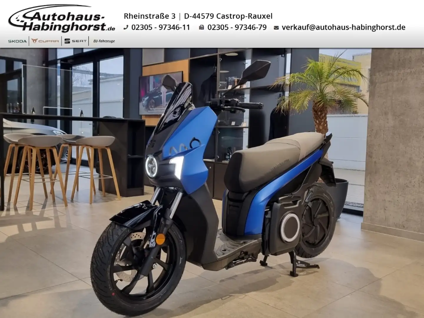 SEAT MO eScooter 50 LED Bluetooth abnehmbare Batterie plava - 1