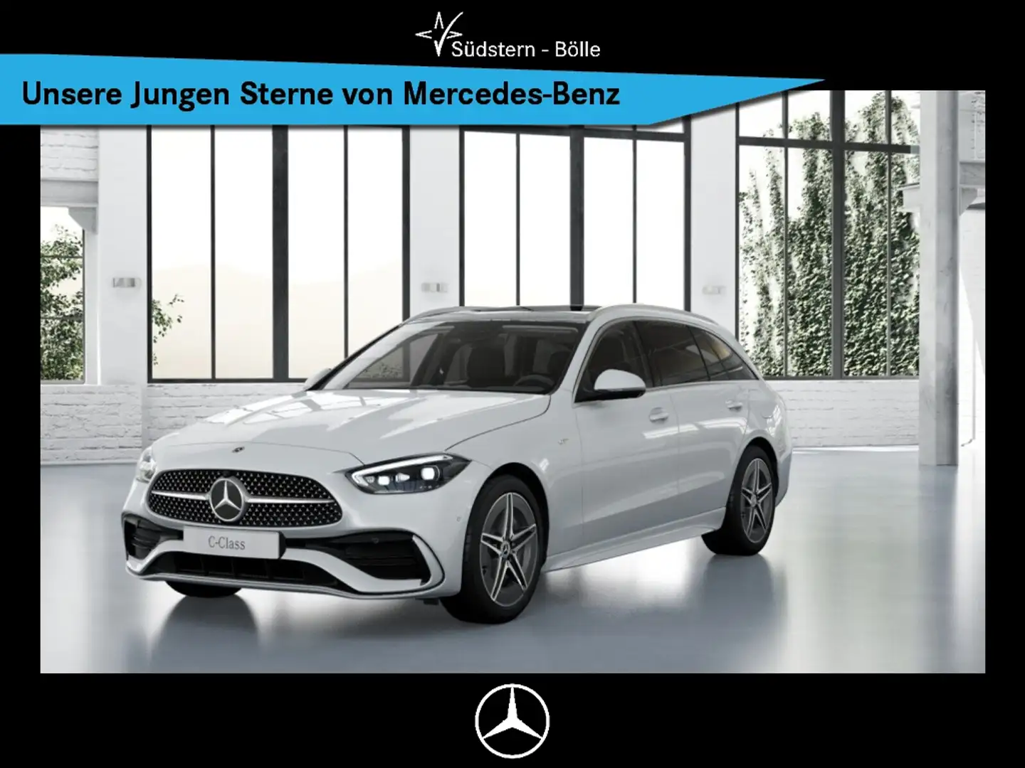 Mercedes-Benz C 300 e T  AMG+AHK+BURM.+DISTR.+HUD+PANO+DIG.L.+ Weiß - 1