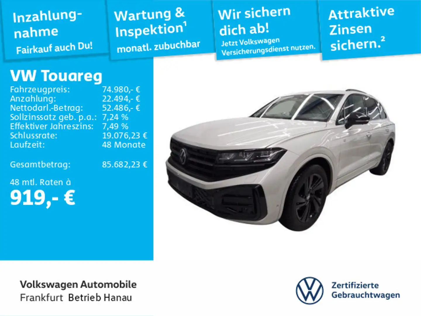 Volkswagen Touareg 3.0 V6 TDI R-Line 4Motion Navi AHK Panor Beige - 1