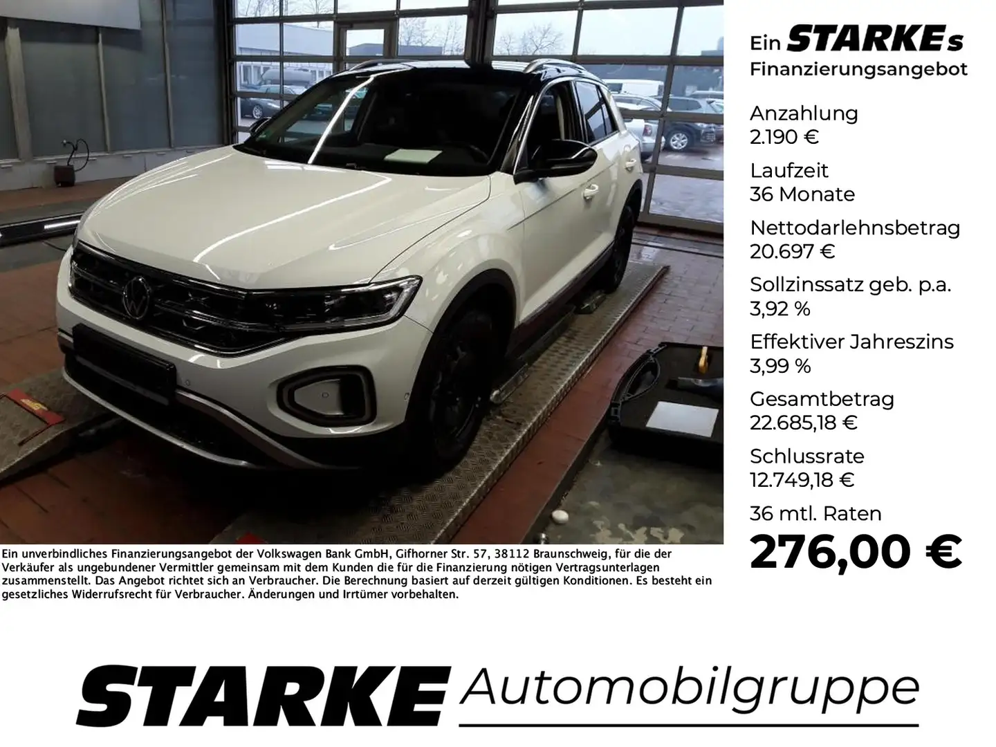 Volkswagen T-Roc 2.0 TDI Style Weiß - 1