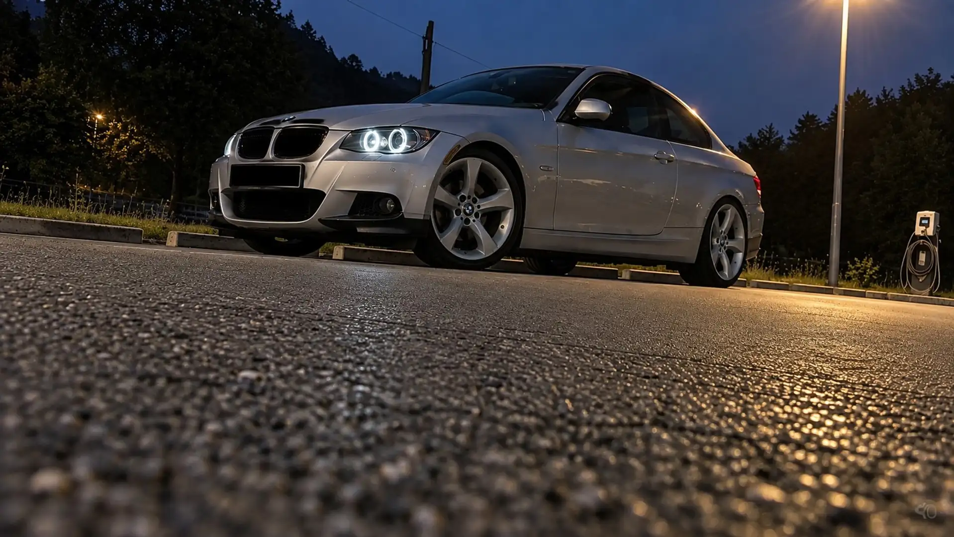 BMW 335 335d Coupé Aut. Silber - 1