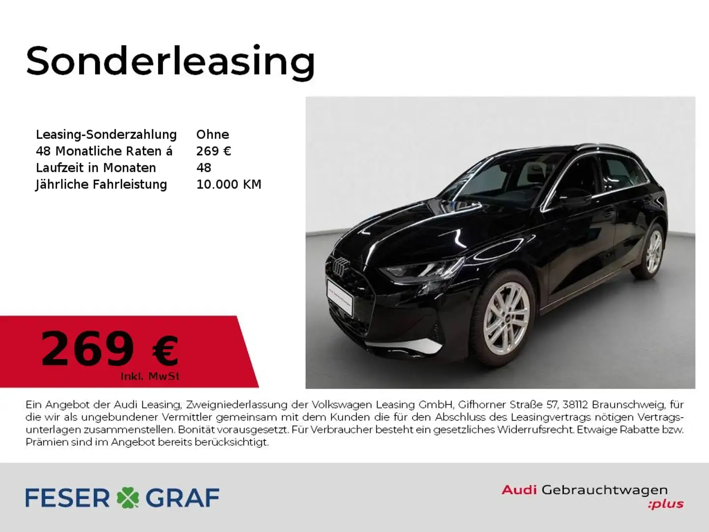 Audi A3 Advanced 30TFSI Navi+/SHZ/Kamera/ACC/VC+ Schwarz - 1