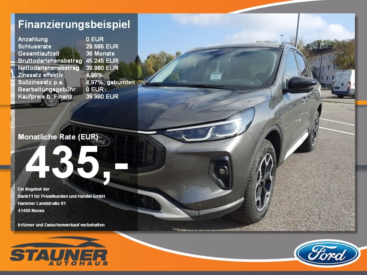 Ford Kuga 2.5l PHEV Active X Navi SHZ Anhängerkupplung Grau - 1