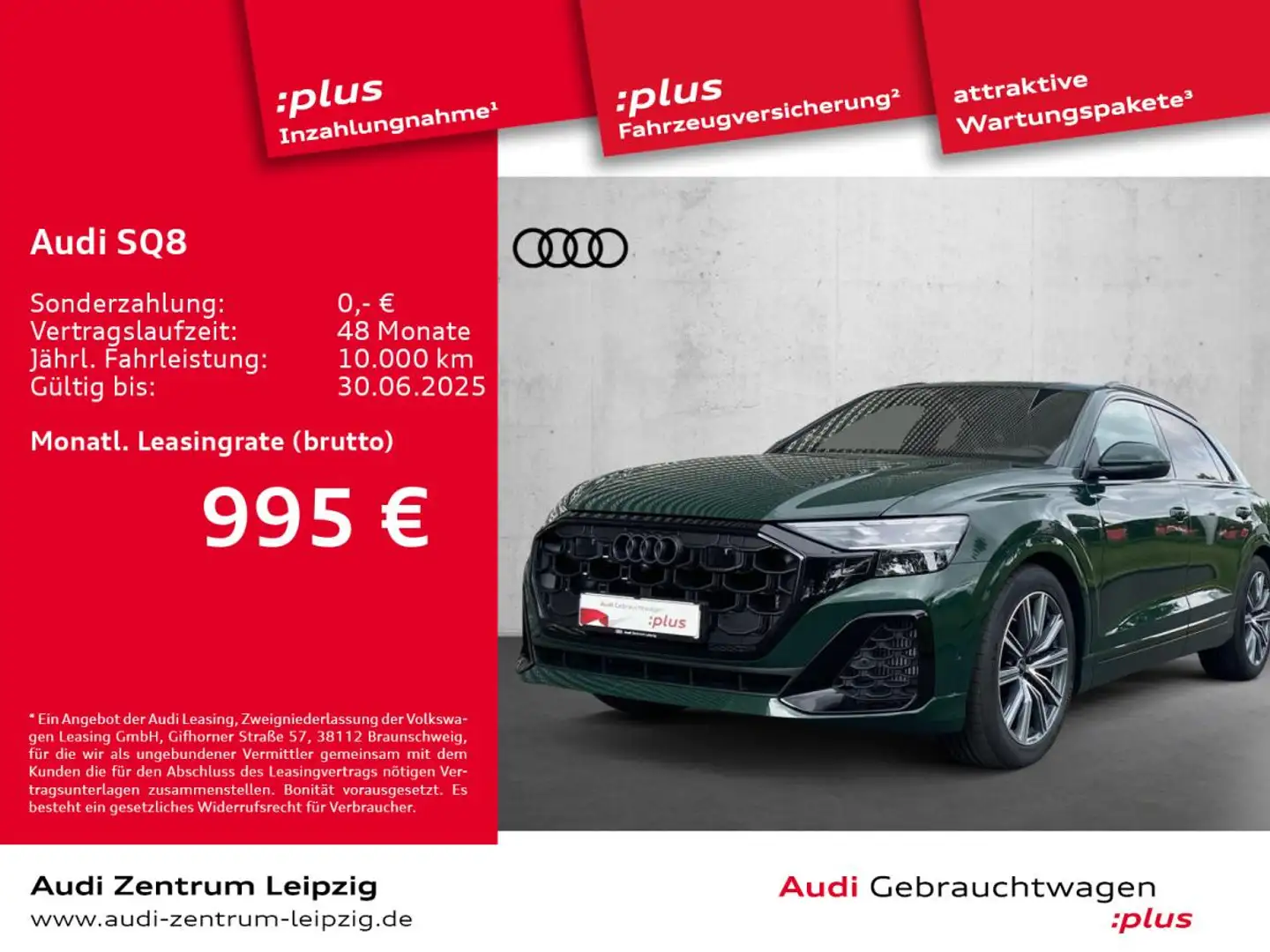 Audi SQ8 TFSI qu. *Matrix*Pano*AHK*HuD*Air*Assistenz* Grün - 1