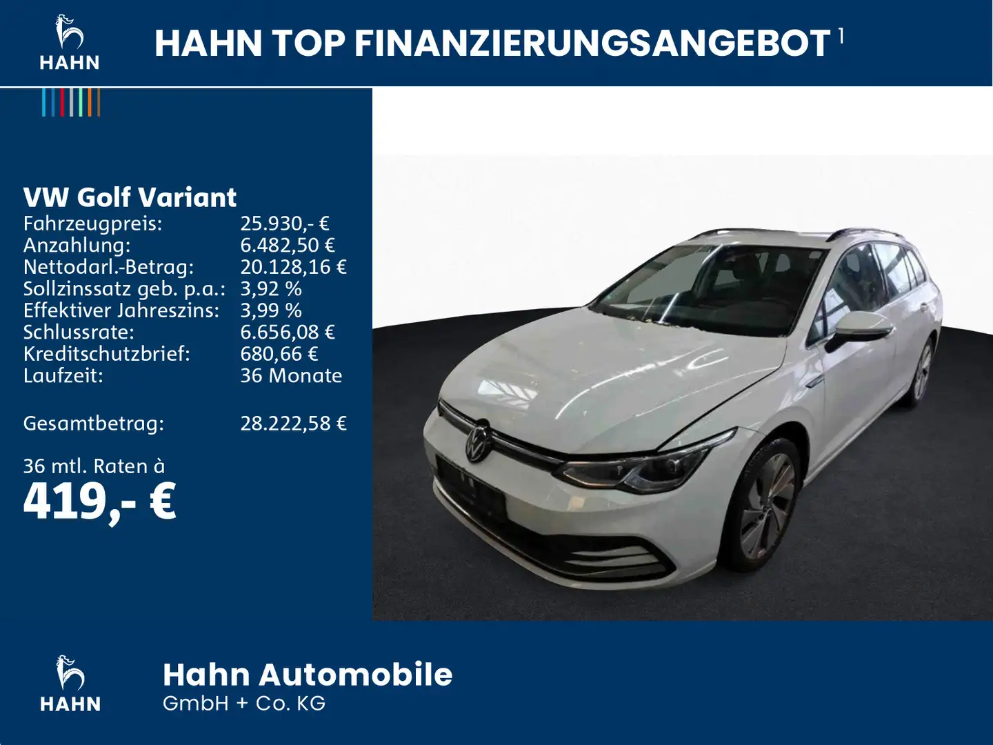 Volkswagen Golf Variant Golf VIII Variant 2.0TDI DSG Style Matrix Standh Weiß - 2