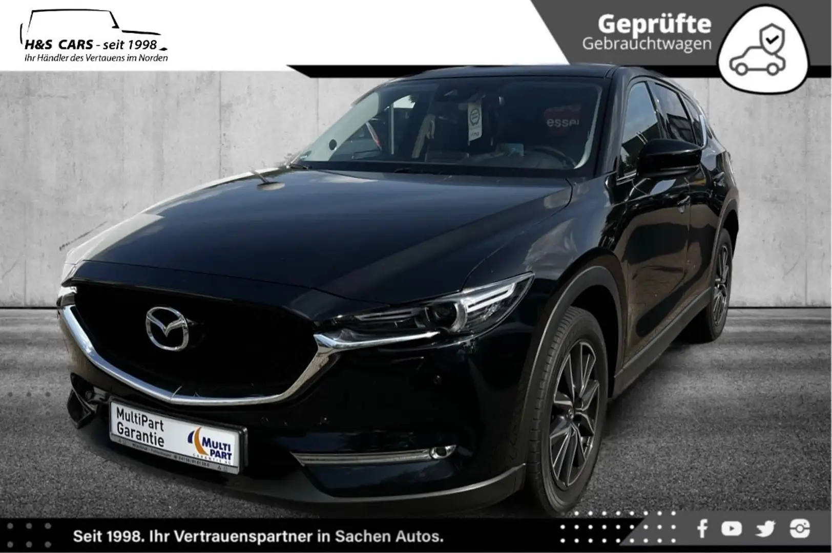 Mazda CX-5 2.2 SKYACTIV-D 175 Sports-Line AWD 1.H VOLL Schwarz - 2