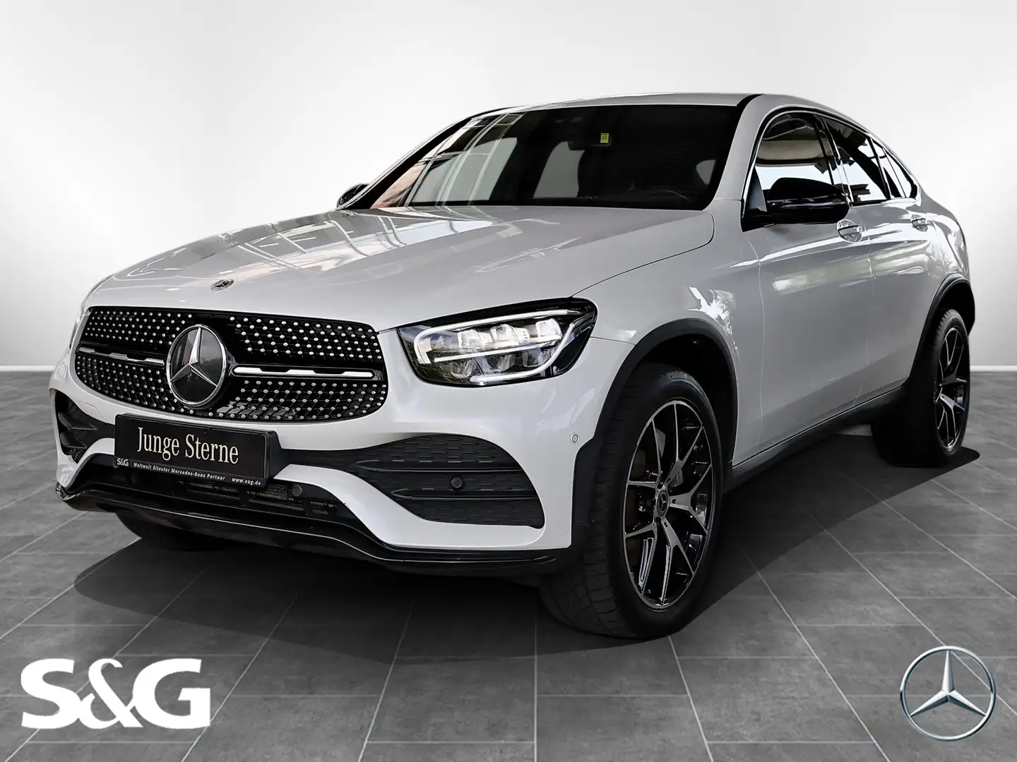 Mercedes-Benz GLC 300 de 4M Coupé AMG AHK+KAMERA+CARPLAY+20" Blanc - 1