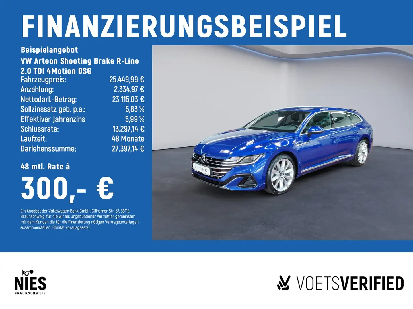 Volkswagen Arteon Shooting Brake R-Line 2.0 TDI 4Motion DSG LED+A... Blau - 2