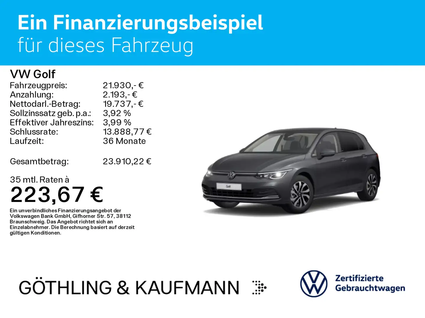 Volkswagen Golf Life ACTIVE 1.5 TSI*NAVI*AHK*KAM*SHZ*ACC*LE Grau - 2