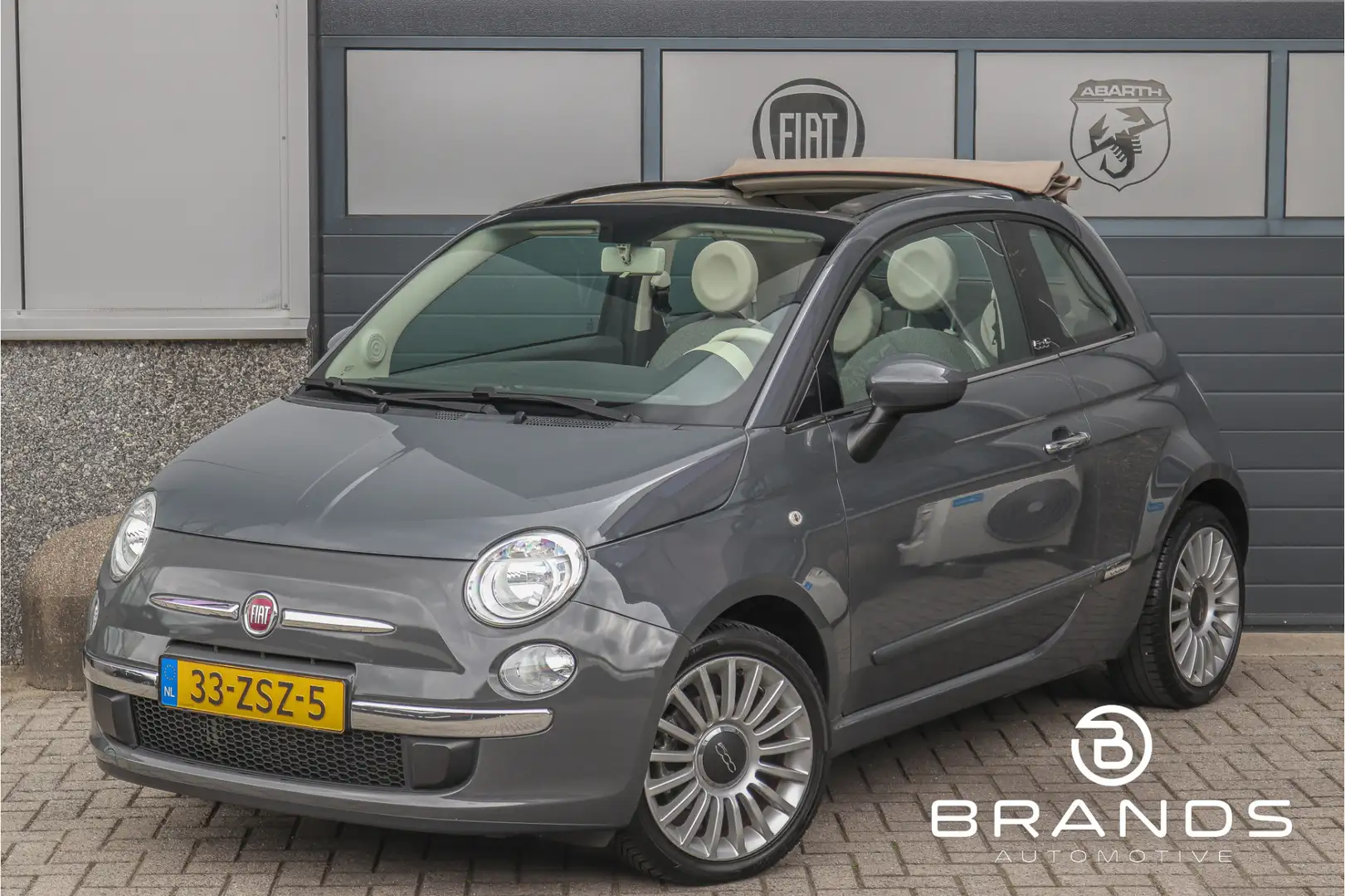 Fiat 500C 0.9 TwinAir Lounge Airco Leder PDC LM velgen Grau - 1