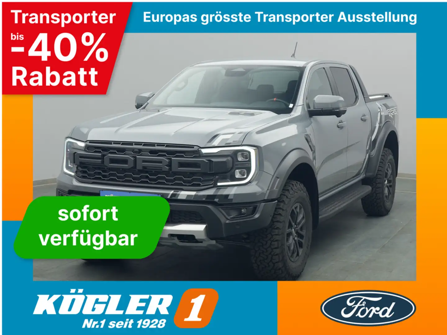 Ford Ranger RAPTOR Diesel/Standheiz./Raptor-P. Grau - 1