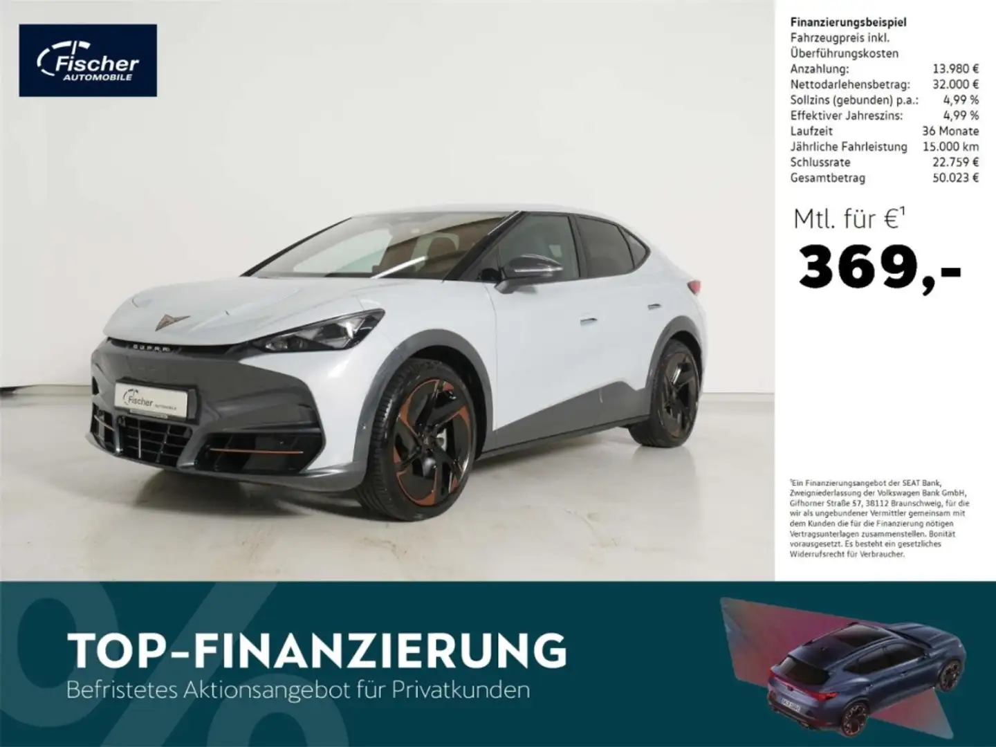 CUPRA Tavascan VZ 4Dr. 77kWh HUD/P-Dach/NAV/Wärmepumpe Weiß - 1