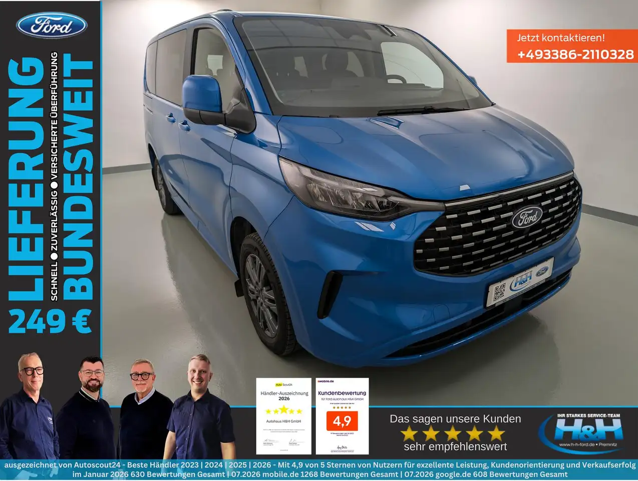 Ford Tourneo 2.0L1 Titanium 9Sitze+AHK+SHZ+GJR