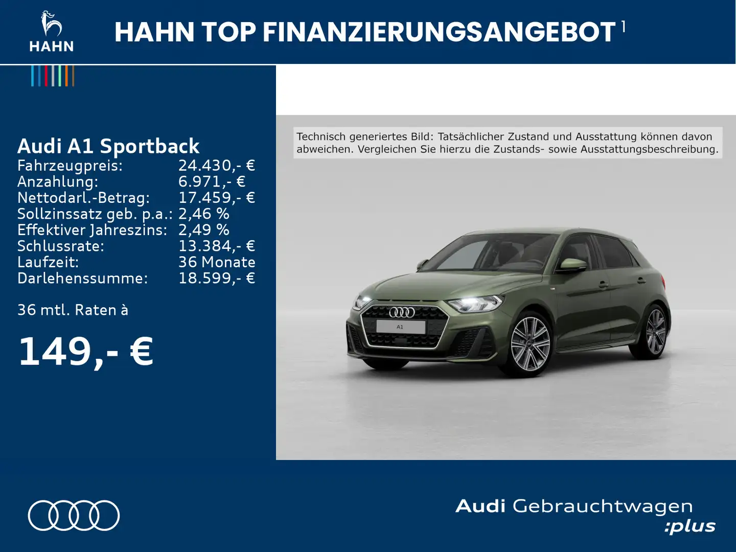 Audi A1 30 TFSI S-tronic S-line Virtual GRA Grün - 2