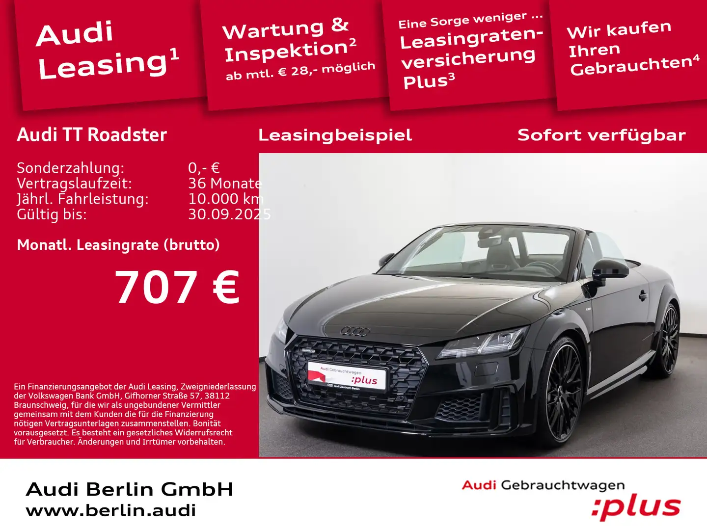 Audi TT 45 TFSI qu. S tr. RFK MATRIX PDC B&O Czarny - 1