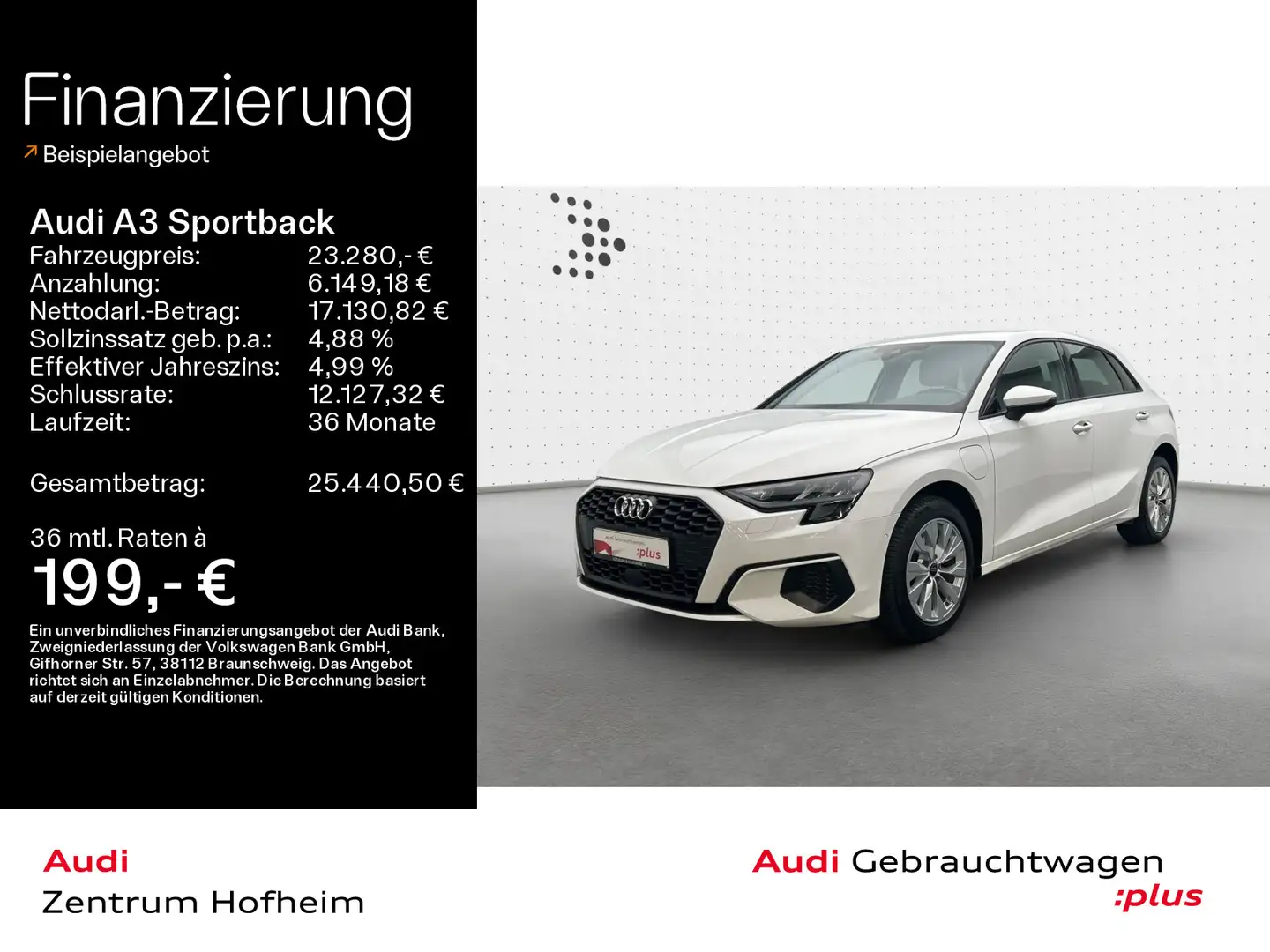 Audi A3 40 TFSIe S tro*LED*Virtual*Navi+*Ka Weiß - 1