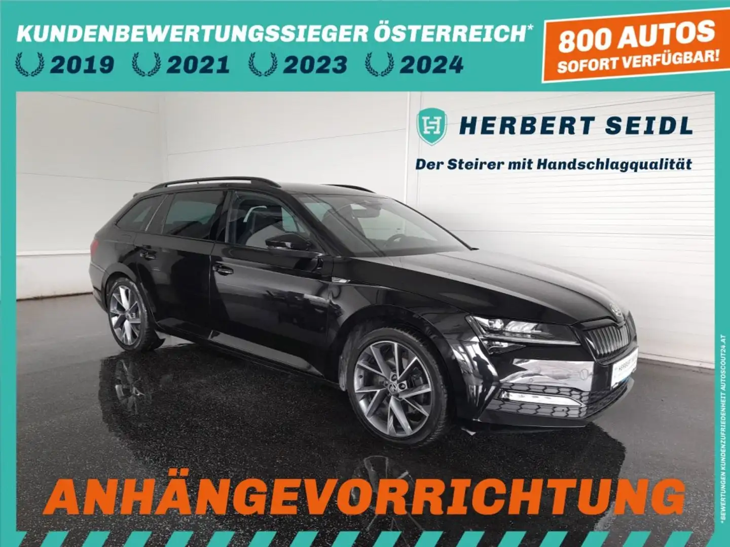 Skoda Superb Kombi SPORTLINE 156/218 PHEV DSG *STANDHZG / MATRIX-LED / DCC / 19 ZOLL / VIRTUELL / NAVI / AHV / E-KLAPPE* Schwarz - 1