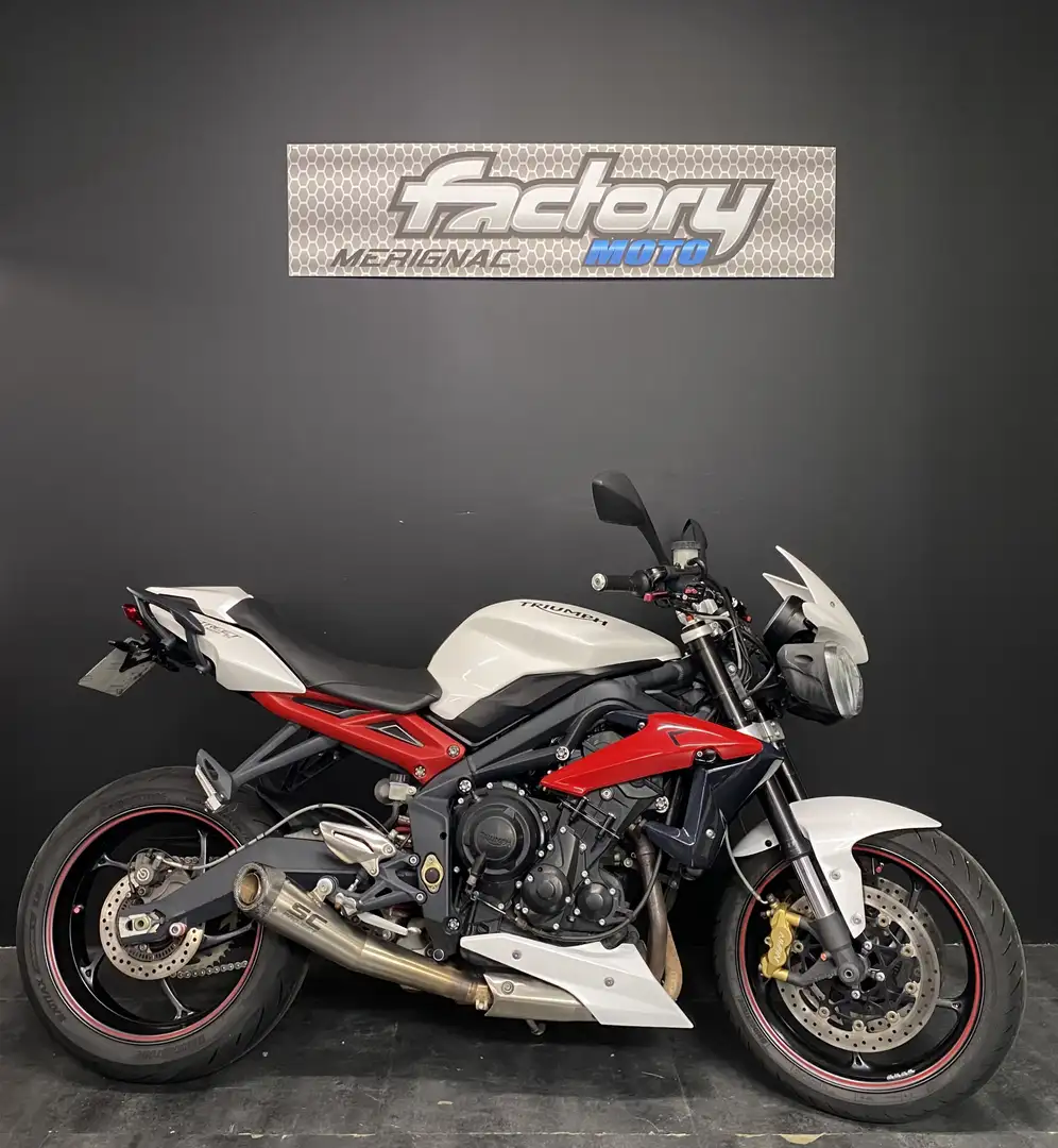 Triumph Street Triple 675 Blanc - 1