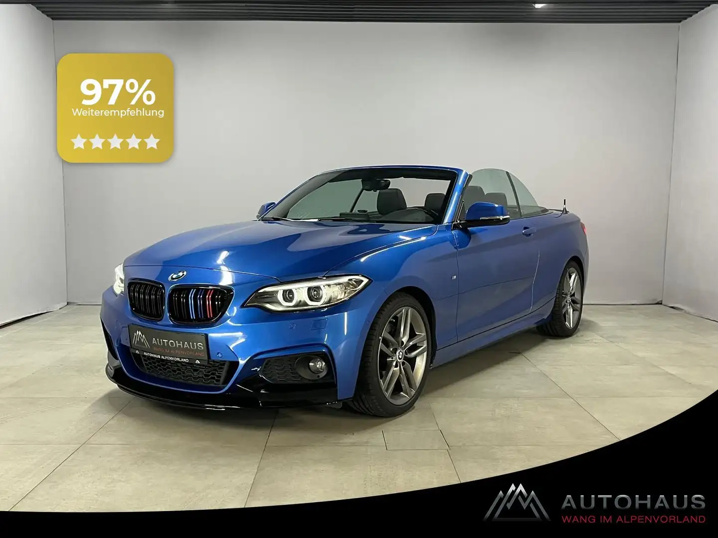 BMW 220 2er Cabrio 220d Aut. ***M-Sport | NaviPro*** Bleu - 1