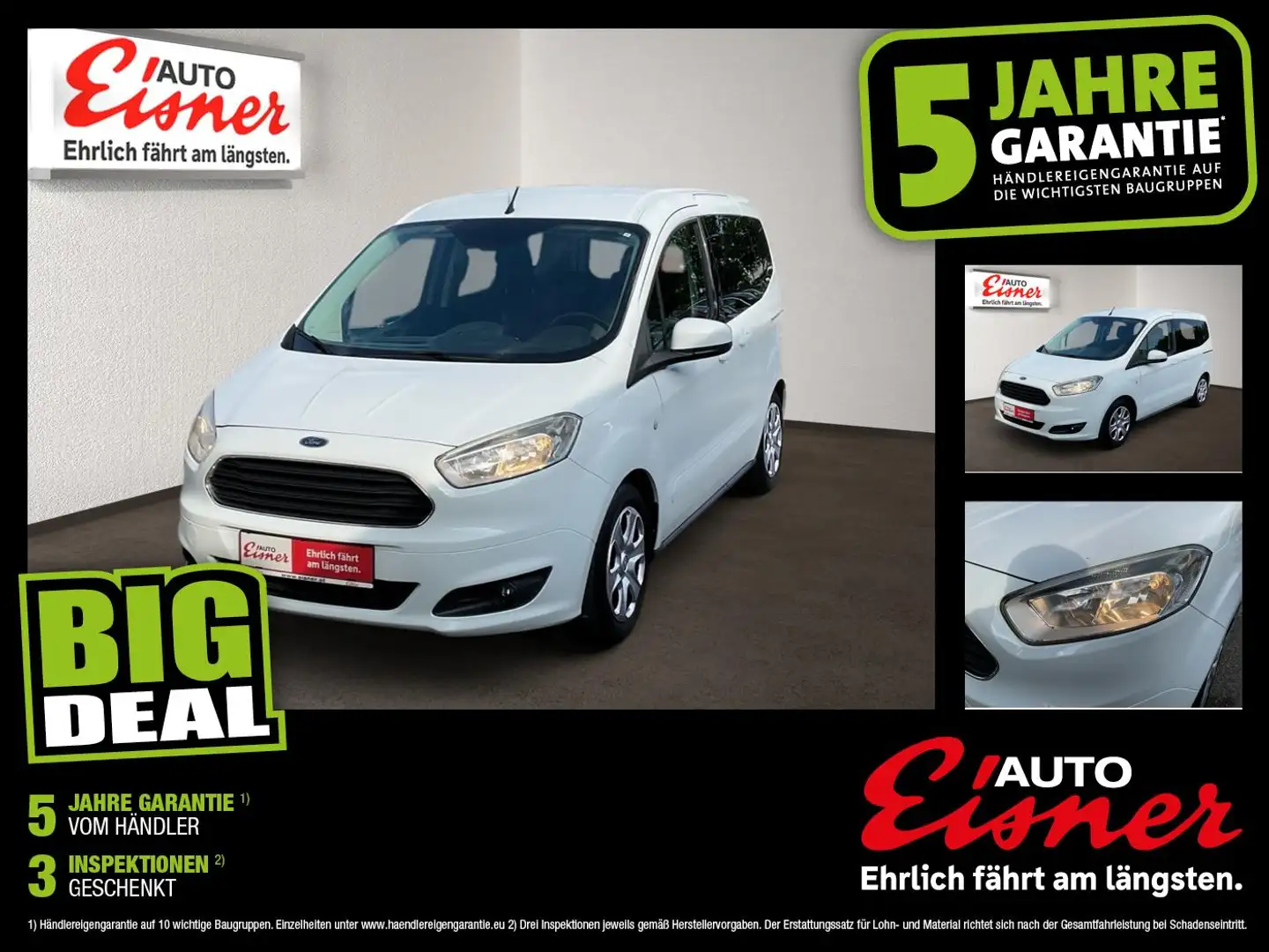 Ford Tourneo Courier 1.0 EcoBoost Trend Fernlichtass. Weiß - 1