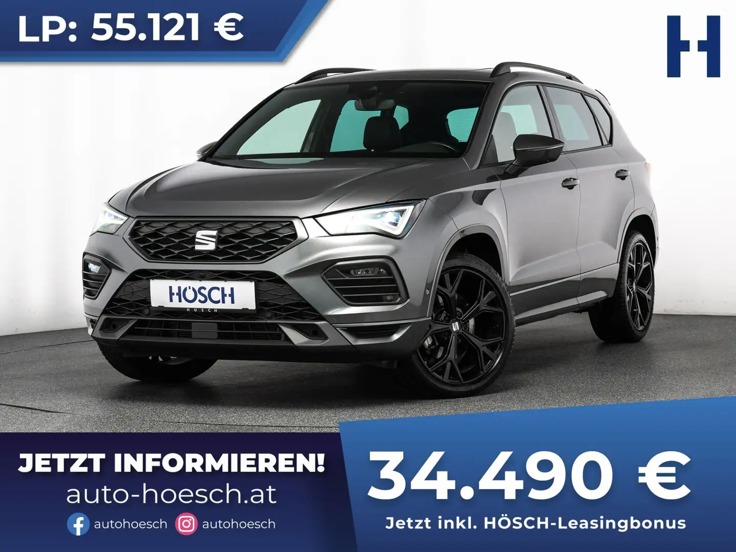 SEAT Ateca 2.0 TDI FR Aut. PANO 360° DCC 19" ASSISTENZ MEGA++ Grau - 1