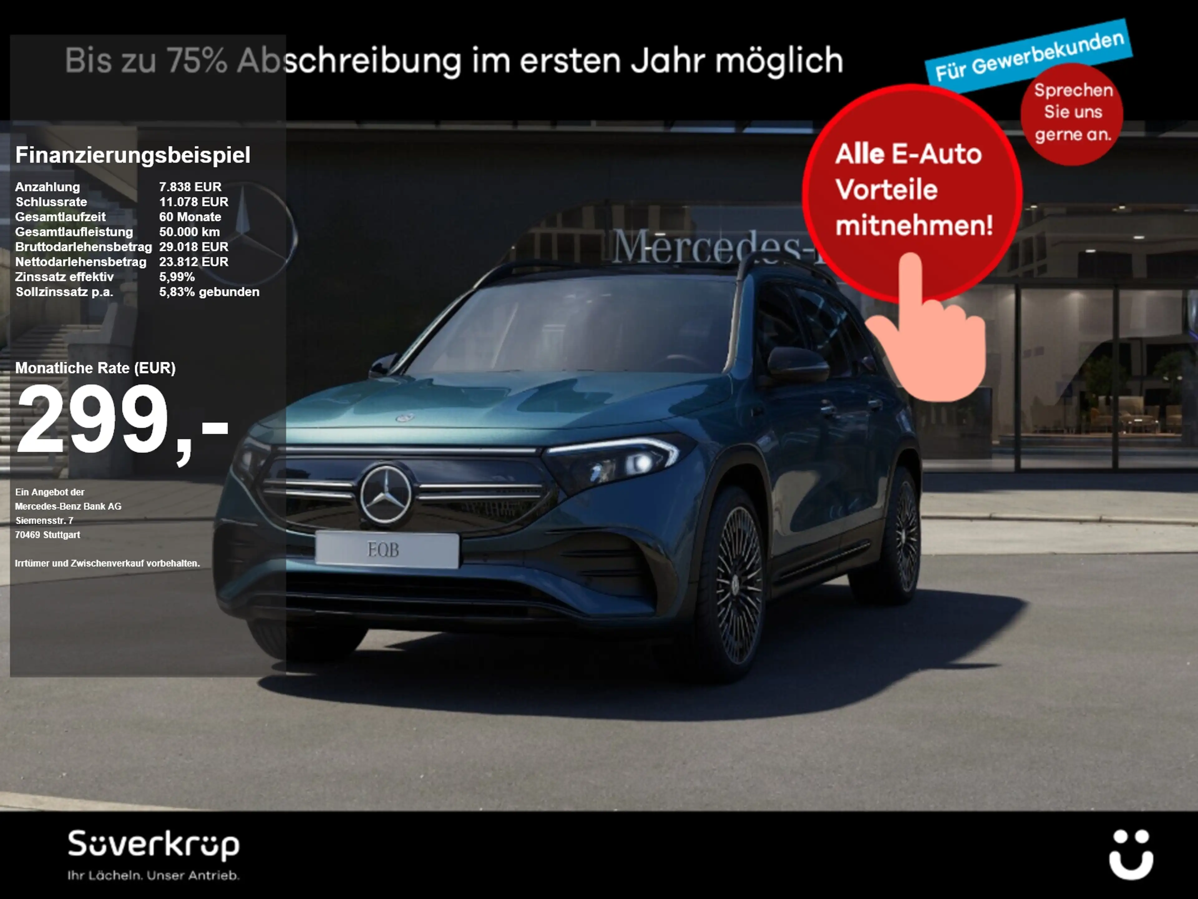 Mercedes-Benz EQB 300 4M AMG NIGHT DISTR KAMERA PANO SPUR PDC