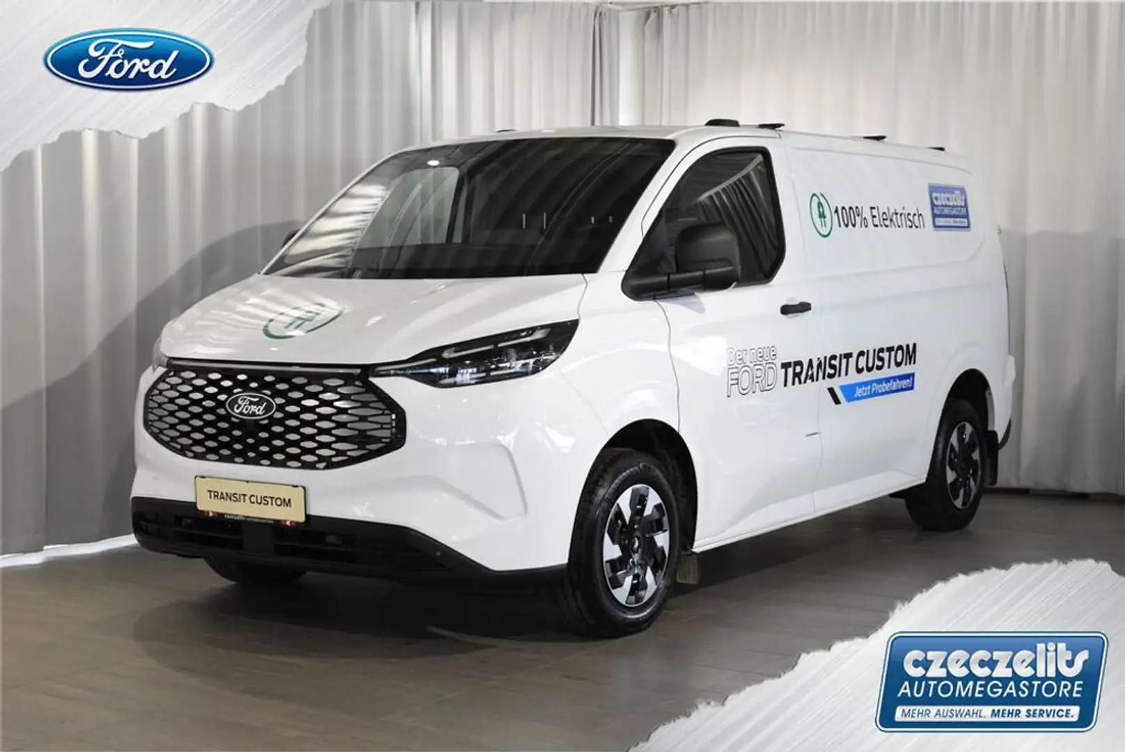 Ford Transit Custom Kasten Elektro 100kW L1H1 320 Trend Weiß - 1