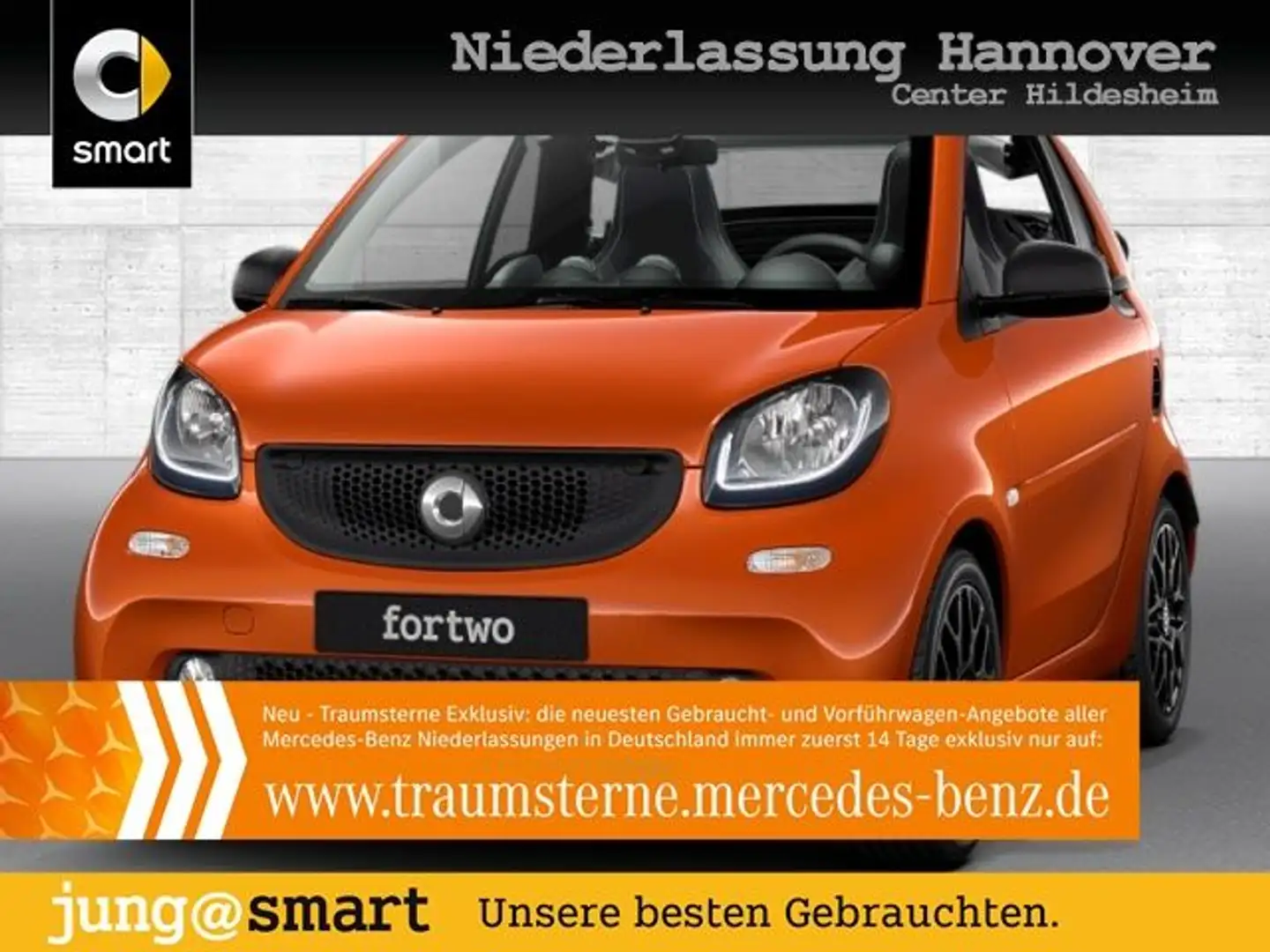 smart forTwo cabrio 66kW prime DCT cool&Media Sport SHZ Orange - 1