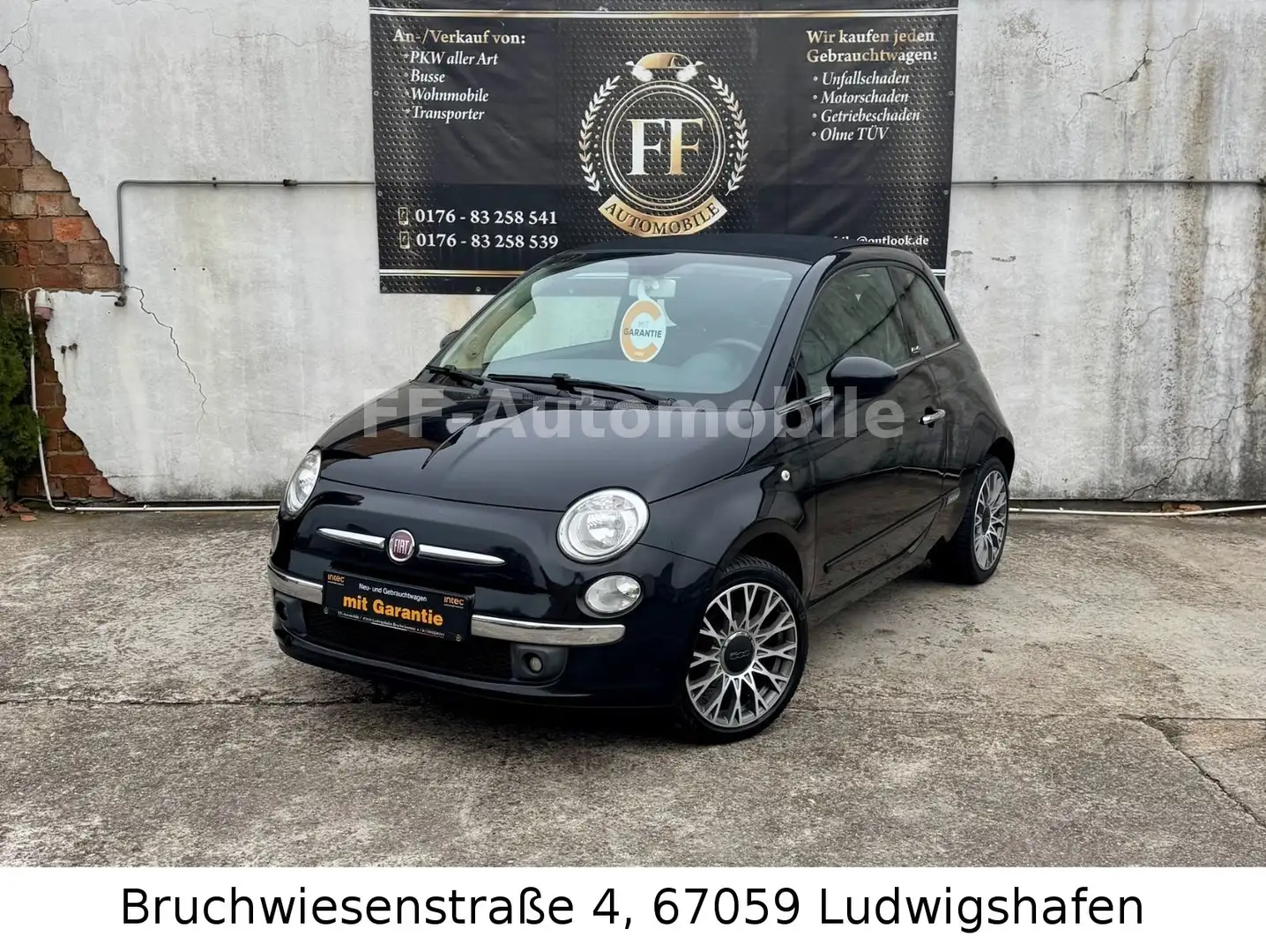 Fiat 500C 1.2 8V *Lounge* 1 Hand* PDC* Schwarz - 1