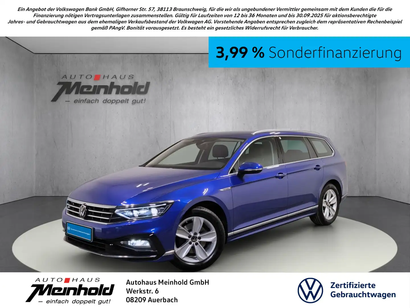 Volkswagen Passat Variant 2.0 TDI DSG 4M Elegance R-Line Blau - 1