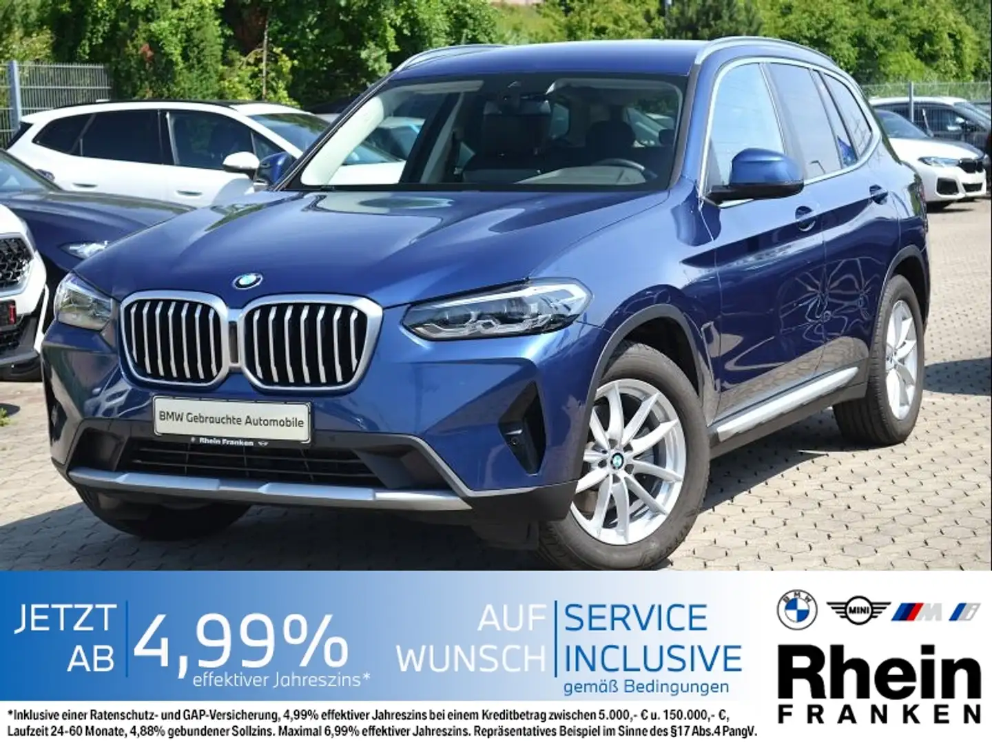 BMW X3 xDrive20d LiveCptProf.LED.Sportsitz.Leder.Kam Bleu - 1